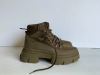 Pair of Zara Suede & Rubber Walking Boots in Olive Green, Appear As New/Unworn. Size 40. - 2