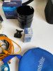 Zip Up Carrier with Assorted Camera Accessories, Including Nikon Flash and Nikon D200 Battery Grip. - 4
