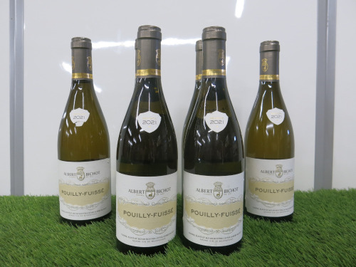 6 x Bottles of Albert Bichot White Wine to Include: 4 x Pouilly-Fuisse, 2021 & 2 x Meursault, 2018, 750ml.