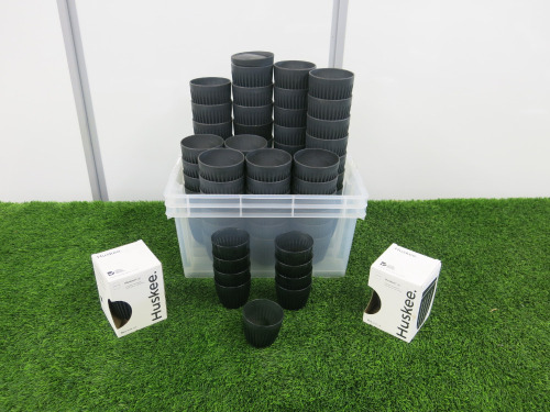 72 x Assorted Size Huskee Reusable Cups to Include: 33 x Large, 30 x Medium & 9 x Small.