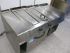 Mareno 2 Well Gas Deep Fat Fryer. Comes with 2 Mareno in Fills & 1 x Mareno Open Cupboard with Drawer. NOTE: requires baskets. - 2
