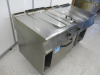 Mareno 2 Well Gas Deep Fat Fryer. Comes with 2 Mareno in Fills & 1 x Mareno Open Cupboard with Drawer. NOTE: requires baskets. - 8