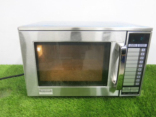Sharp 1900w Commercial Microwave, Model R-24AT, S/N 240400593