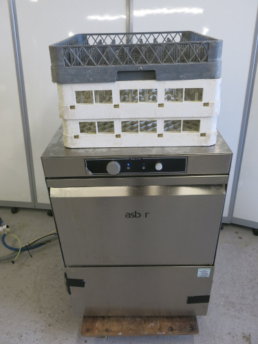 Asber Easyline Stainless Steel Dishwasher, Model GE500, Size H83 x W60 x D60cm. Comes with 4 Trays.