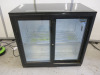 Polar 2 Sliding Door Back Bar Cooler, Model G010-07, S/N 220100438. Size H85 x W90 x D51cm.