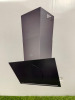 Boxed/New GoodHome Bamia Angled Glass Cooker Hood with Automated Round Perimeter Extraction, Model GHAGRO 90. - 4