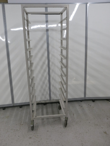 12 Rack Mobile Tray Trolley, Size H160 x W52 x D45cm.