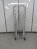10 Rack Mobile Tray Trolley, Size H140 x W42 x D50cm. - 2