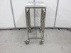 12 Rack Stainless Steel Mobile Tray Trolley, Size H94 x W40 x D56cm.