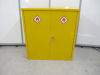 Yellow Hazchem Metal 2 Door Cupboard, Size H100 x W92 x D48cm.