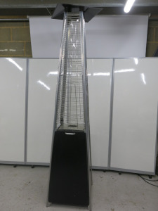 9.5kW Gas Flame Tower Patio Heater, PH08 Series, Size H217 x W38 x D38cm. Comes with Regulator.