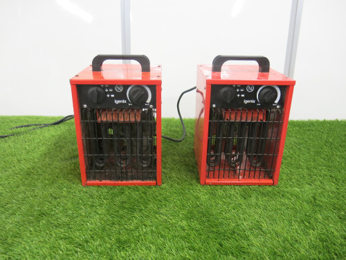 Pair of Igenix 2kw Industrial Fan Heaters, Model IG9302.