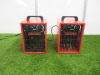 Pair of Igenix 2kw Industrial Fan Heaters, Model IG9302.