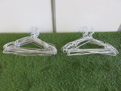 30 x Silver Clothes Hangers.