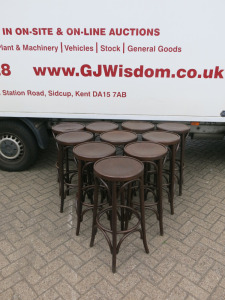 10 x Brown Wooden Framed Stalls, Size H75cm.