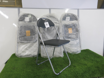 6 x New Texet Folding Padded Chair.