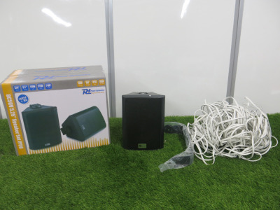 3 x Power Dynamics 120W Professional Audio Speakers, Model BC50V. NOTE: 2 x Boxed New/Unused.