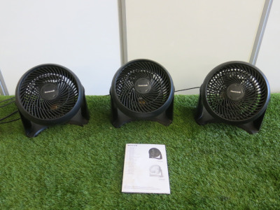 3 x Honeywell Floor Fans to Include: 2 x HT900E & 1 x HT900EV/1