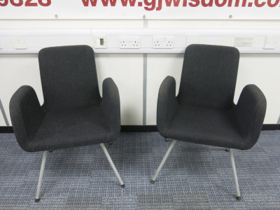 Pair of Grey Reception Chairs.