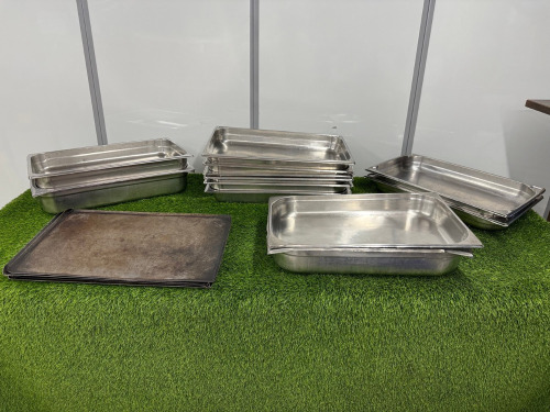 18 x Stainless Steel Baking Trays.