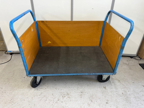 Mobile Open Sided Trolley. Size L50 x W120 x D77cm. NOTE: No VAT on lot.