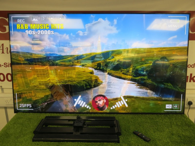 85" Sony Smart TV, Model KD-85X89K, Serial No 6002476. Comes with Remote Control & Wall Mount.