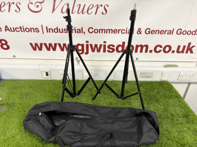 Pair of Tripod Stands with Carry Bag.