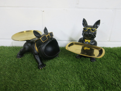 2 x French Bulldog Ornaments