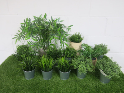 13 x Assorted Faux House Plants.