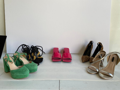 5 x Pairs of Ladies Fashion Shoes, Predominantly Once Worn for Model Shoot (Styles As Pictured). Sizes Between UK 5 & 6.