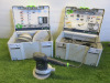 Festool Orbital Sander, Model ETS 150/3 EQ-Plus, with Lead in Carry Case. Comes with Festool SYS-STF D 150 4S Systainer Carry Case and Assorted Pads (As Viewed).