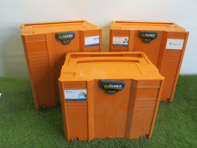 3 x Tanos Systainer T-Loc VanTainer 3/4 Carry Cases.