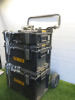 DeWalt Mobile Trolley with 3 x Stacking Tool Chests & Contents (As Viewed). - 2
