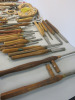 Large Quantity of Assorted Woodworking Lathe Chisels & Other Hand Tools to Include: Approx 50 x Wood Handle Tools (Henry Taylor/Wolf/Crown Tools Etc), 2 x Measuring Gauges, Markers, Compasses, Jigs & Other (As Viewed/Pictured). - 5