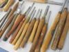 Large Quantity of Assorted Woodworking Lathe Chisels & Other Hand Tools to Include: Approx 50 x Wood Handle Tools (Henry Taylor/Wolf/Crown Tools Etc), 2 x Measuring Gauges, Markers, Compasses, Jigs & Other (As Viewed/Pictured). - 7