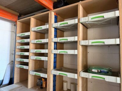 6 x Festool Draws with Runners. Draw Size H6 x W42 x D35cm.