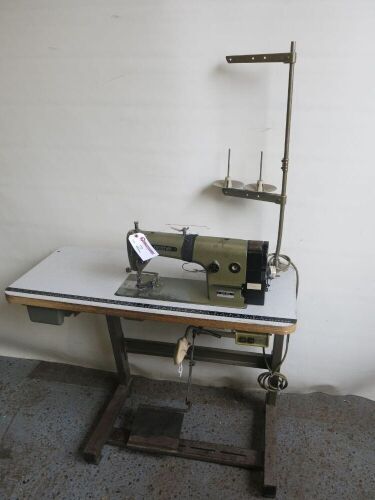Brother B755-MKII Model DB2-B&14-3, S/N C2591897 Industrial Sewing Machine on Stand.