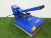 UK Press, Heat Press Machine, Model HPC480. S/N CK-003, DOM 08/2023, with 1 x Matt. Bed Size W38cm & D38cm.