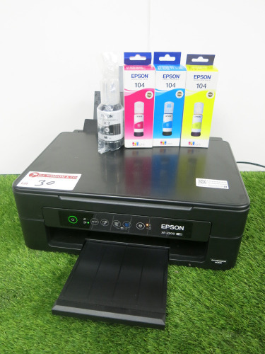 Epsom XP-2200 Wi-Fi Printer, Model C671B, with 4 x Ink Bottles to Include: 1 x Black, 1 x Magenta, 1 x Cyan & 1 x Yellow.