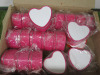 20 x Blank Personalisable Heart Shaped Candles.