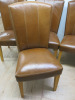 Set of 4 x Multiyork Tan Leather High Back Dining Chairs. - 2