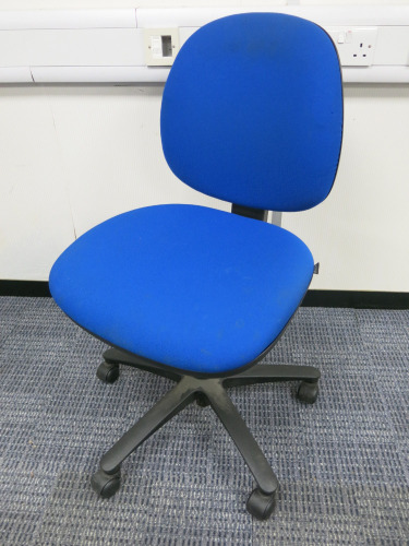 Pledge Blue Hop Sack Adjustable Office Swivel Chair.