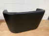 Black Curved Back 2 Seater Reception Chair. - 3
