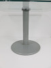Beno Ertex Glass Top Side Table on Cast Base. Size H47 x W65 x D65cm. - 2