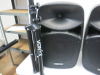 Pair of VonyX VPS 122A Active 12" Speaker Set with Folding Tripod Stands. - 2