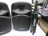 Pair of VonyX VPS 122A Active 12" Speaker Set with Folding Tripod Stands. - 3
