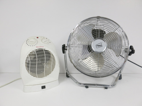 Neo Electric Floor Fan, Model NEO-16-Floor & Challenge Upright Floor Fan Heater, Model FH11ATY.