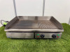Adexa Commercial Electric Ribbed Griddle, 240V. Size H23 x W73 x D48cm.