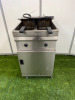 Valentine Twin Tank Twin Basket Deep Fat Fryer, Model EVO-2525, S/N 046256, DOM 05/2021, 3 Phase. Size H91 x W50 x D60cm.