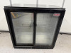 Empire 2 Sliding Door Back Bar Cooler, Model CL-210S, S/N 20170714029. Size H90 x W90 x D52cm.